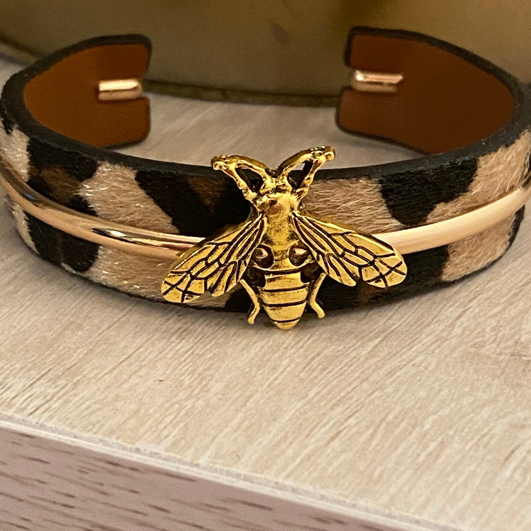 Wild Queen Bee Cuff Bracelet