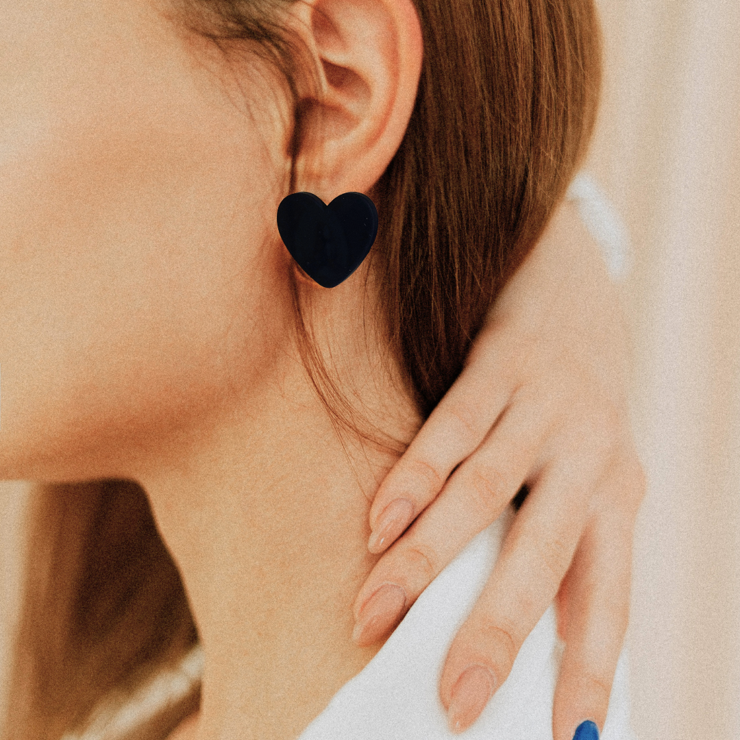 Polymer Clay Heart Earrings