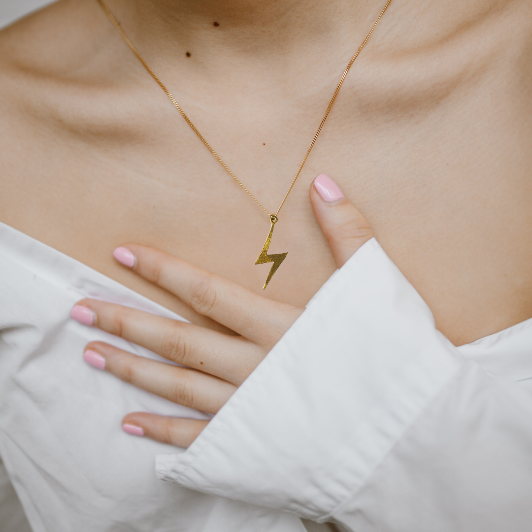 Gold Bolt Necklace
