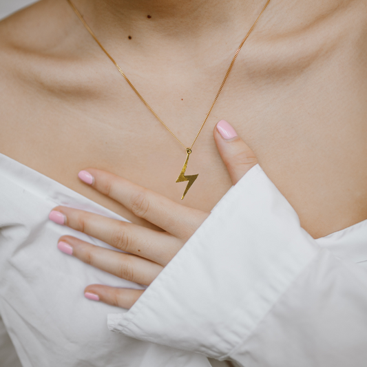 Gold Bolt Necklace
