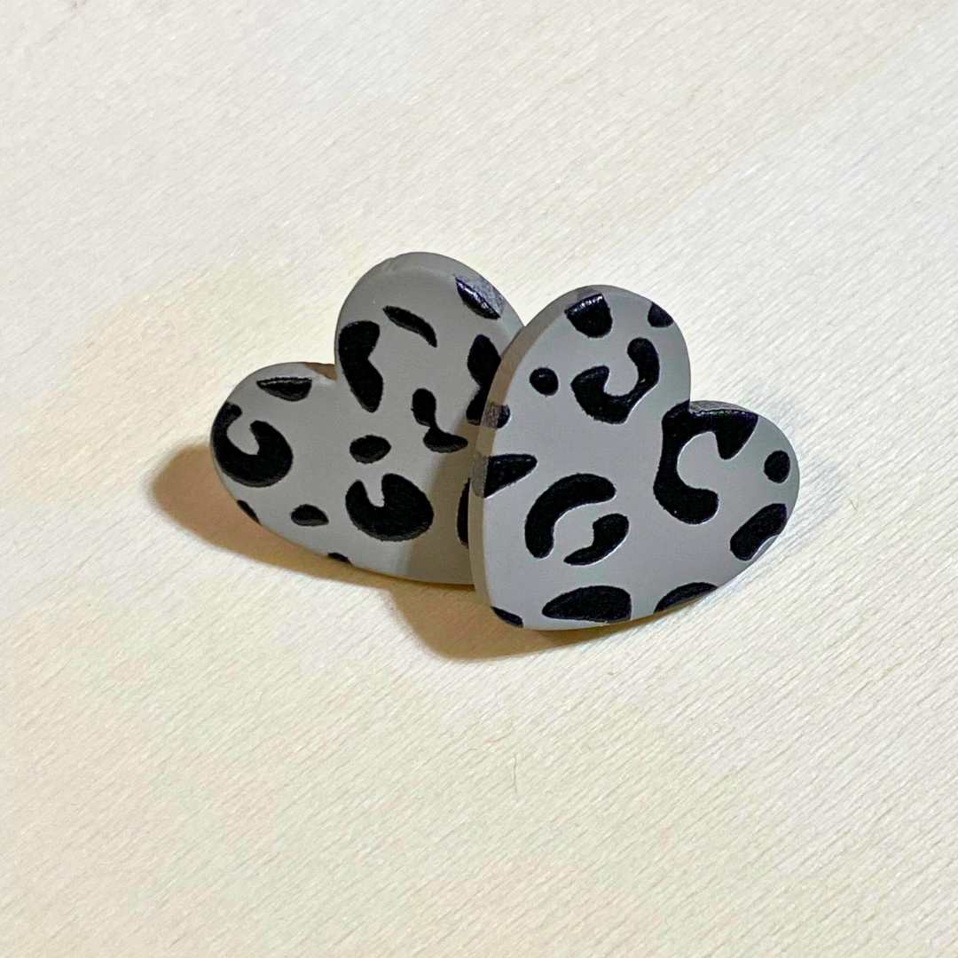 Polymer Clay Heart Earrings