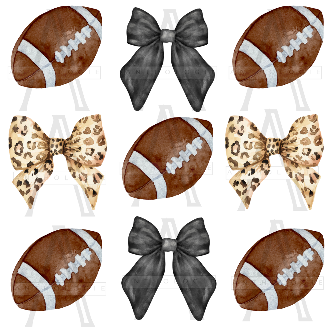 "Bow Cute" Custom Bow Football Apparel