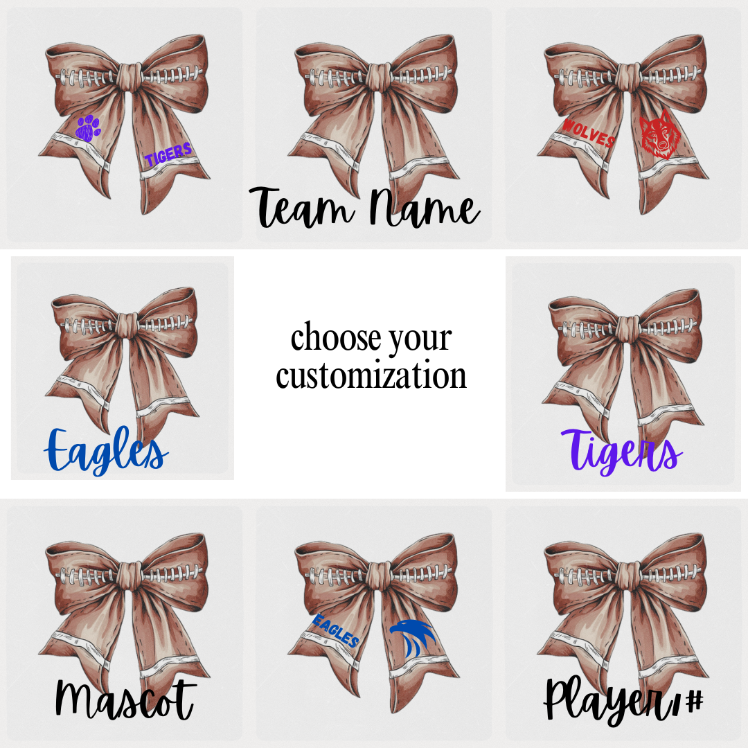 "Bow Cute" Custom Bow Football Apparel