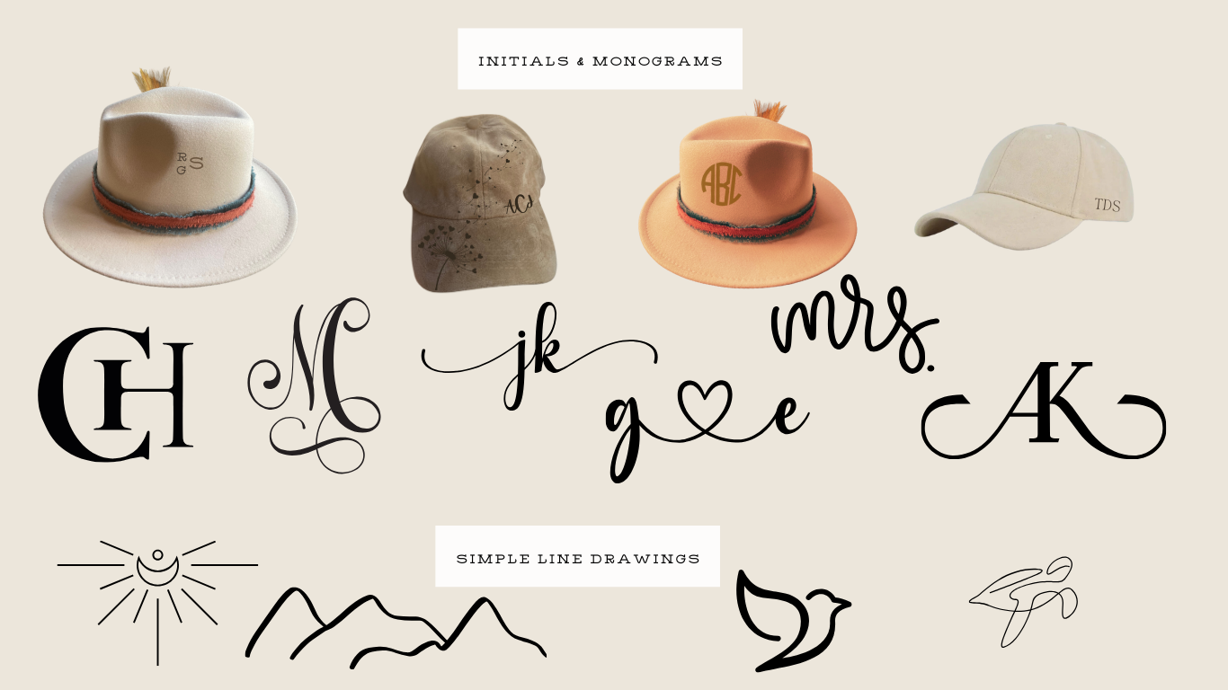 Design Options for Wide Brim Custom Hats by Anthologie Co