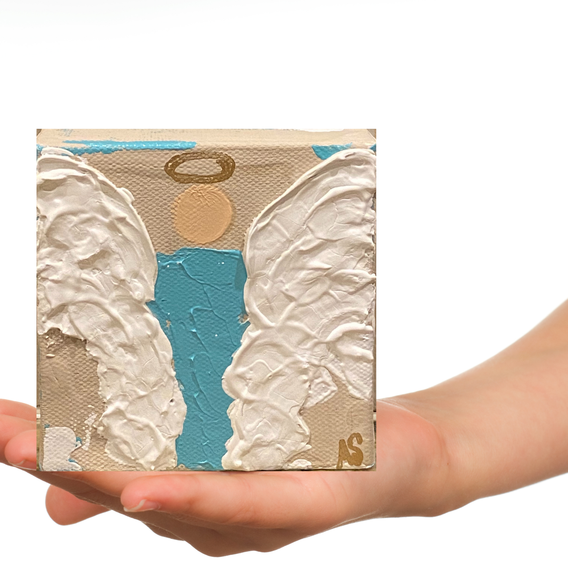 Angel Painting - Angel Gift - Small Art Gift - Guardian Ange 24 Artwork Best Sellers Anthologie Co.