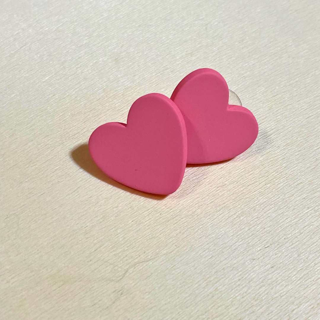 Polymer Clay Heart Earrings