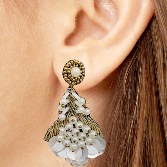 Vintage Jeweled Drop Earring