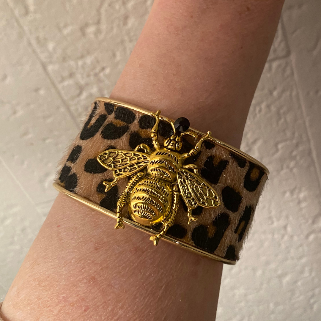 Wild Queen Bee Cuff Bracelet