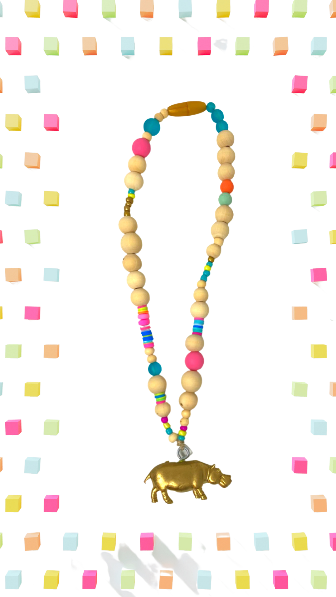 Beaded Character Necklace - Plastic Animal Necklace 28 Necklaces Children Anthologie Co.