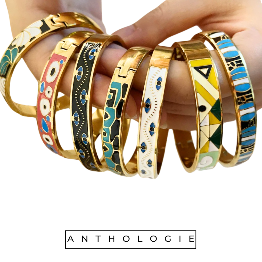 Vintage Oil Drip Bangles