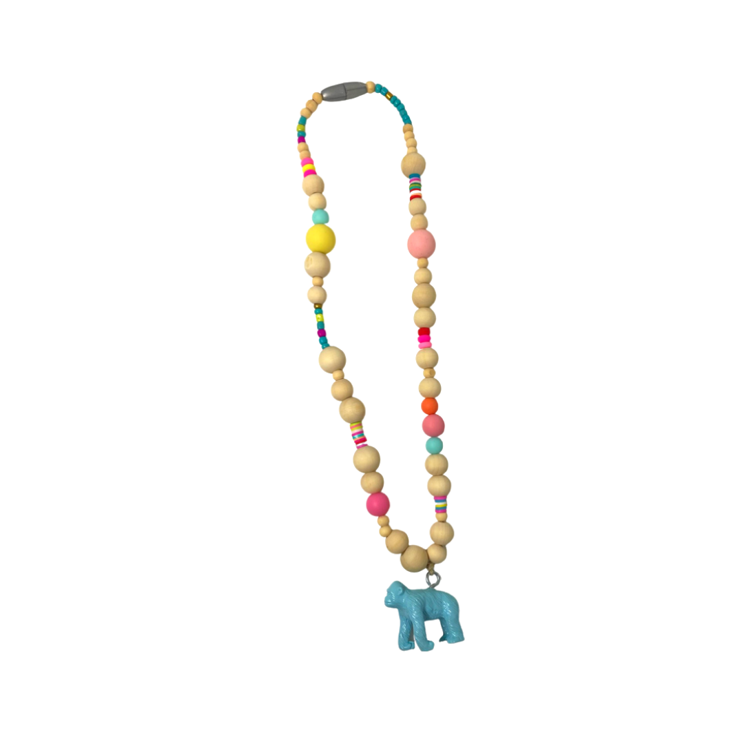 Beaded Character Necklace - Plastic Animal Necklace 28 Necklaces Children Anthologie Co.