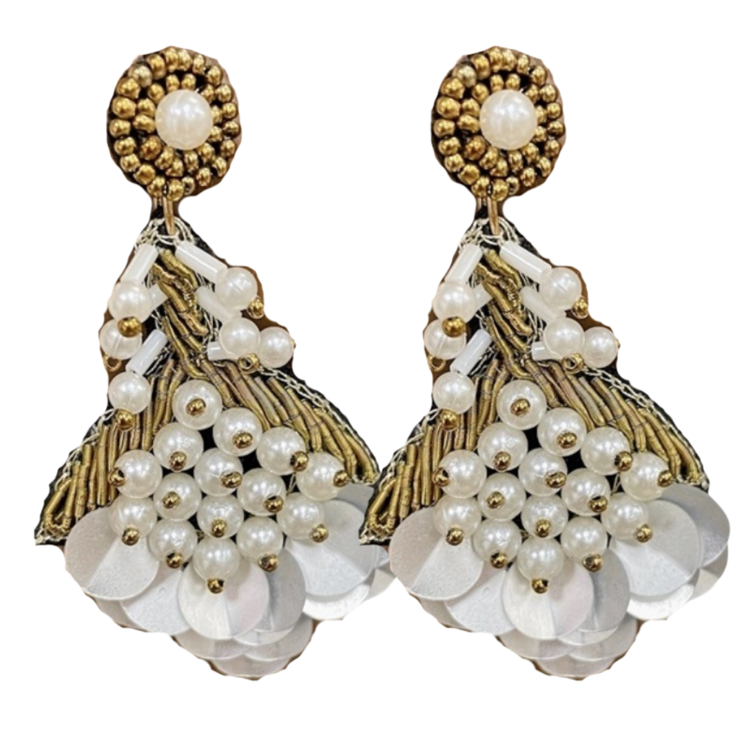 Vintage Jeweled Drop Earring