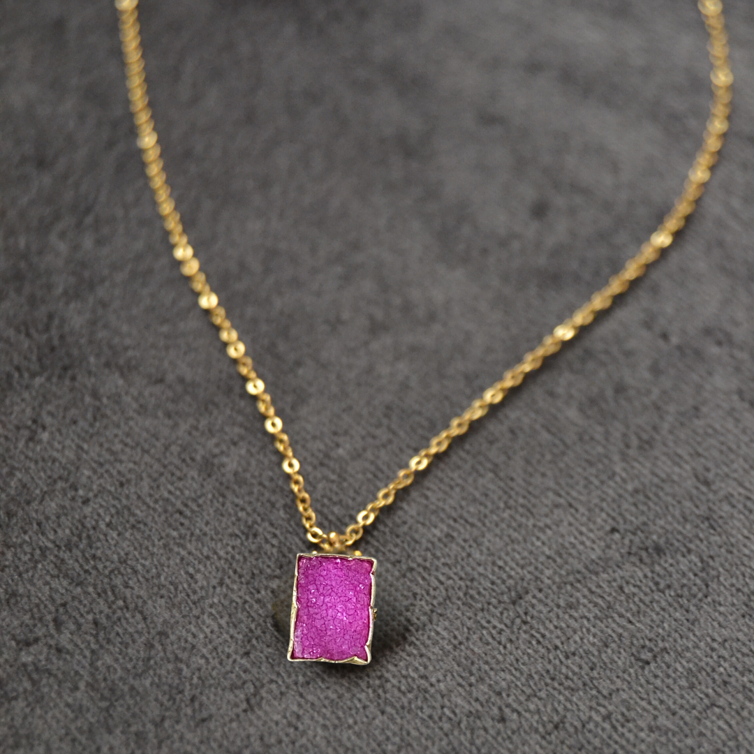 Druzy Pendant Necklace 38 Necklaces Everyday Luxe Anthologie Co.