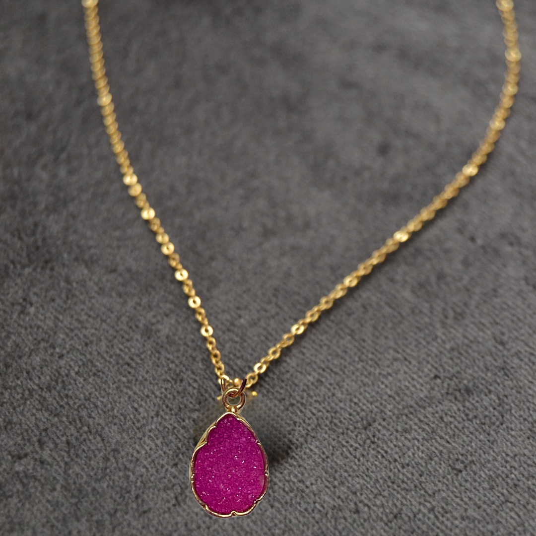 Druzy Pendant Necklace 38 Necklaces Everyday Luxe Anthologie Co.