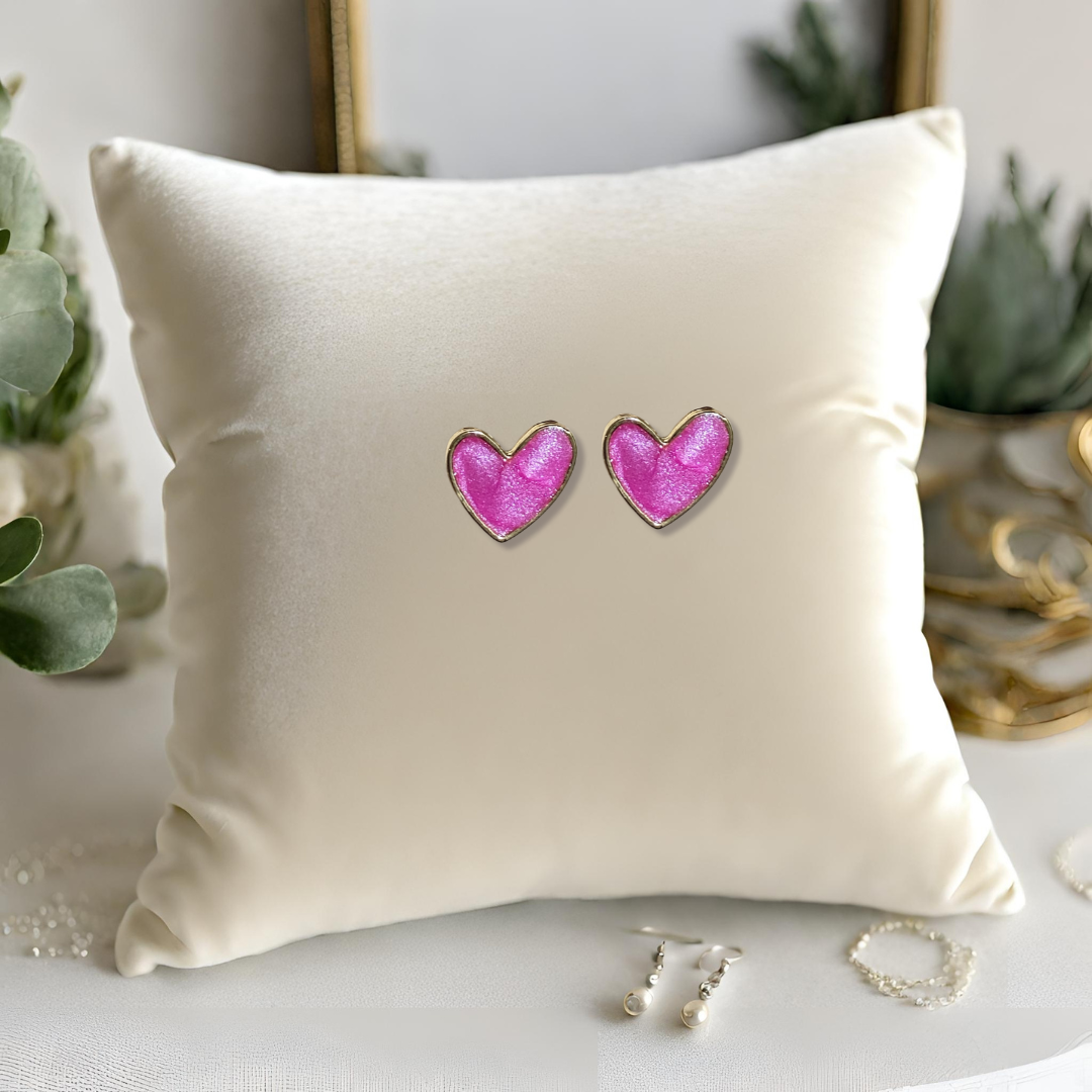 Shimmer Heart Earrings