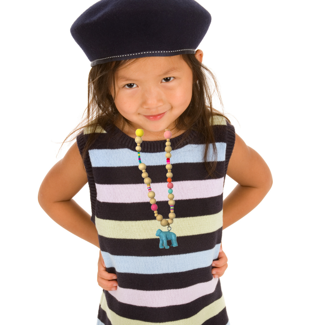 Beaded Character Necklace - Plastic Animal Necklace 28 Necklaces Children Anthologie Co.