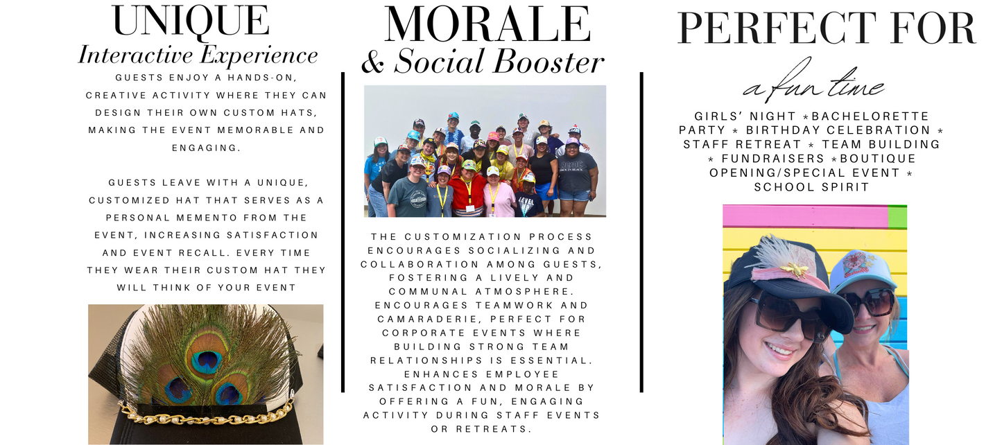 Brochure describing what the Hat Bar Is