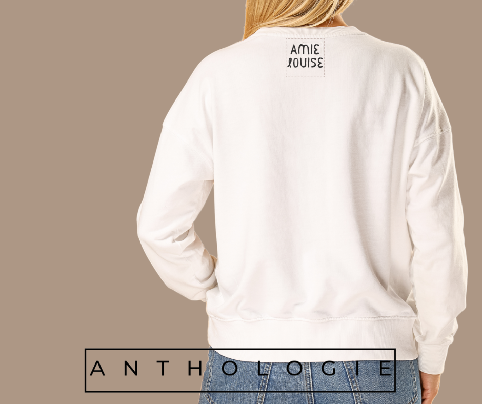 Back view of Georgia Girl neutral boutique sweatshirt