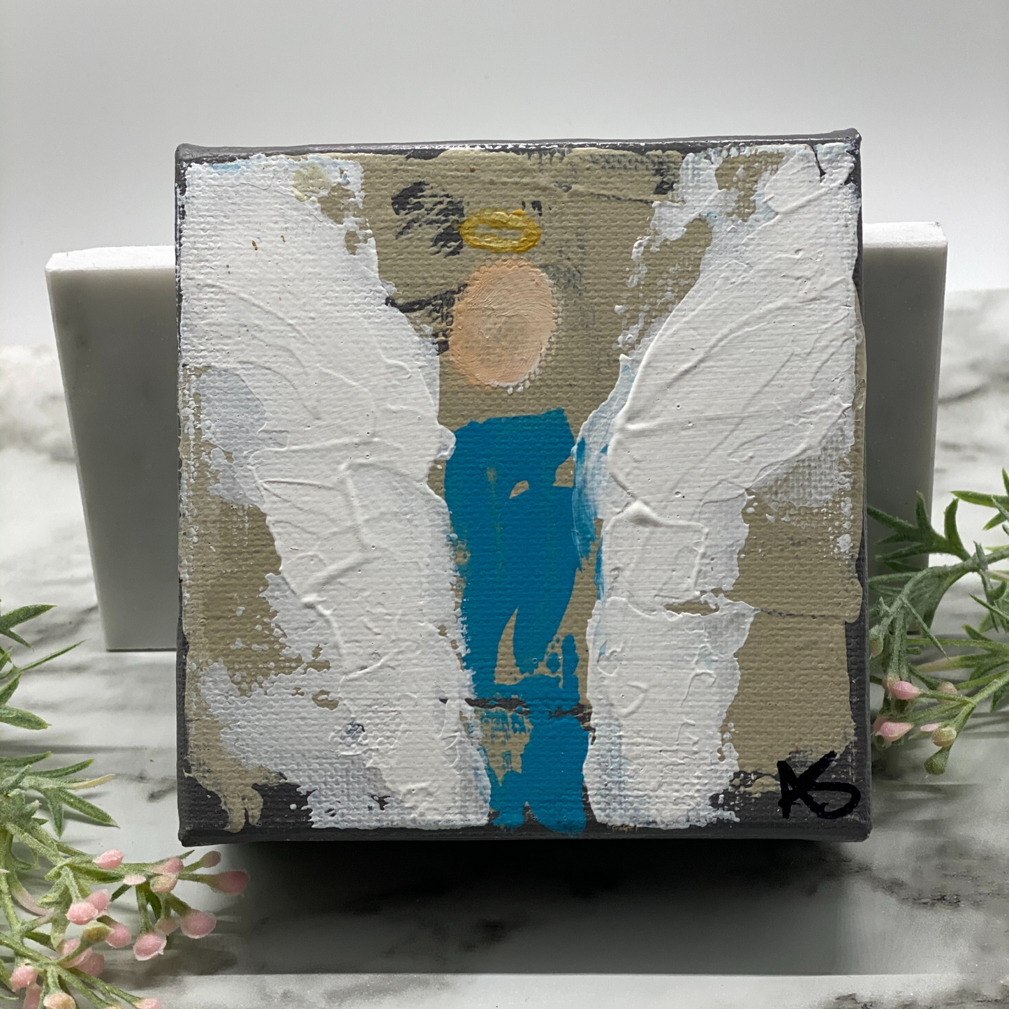 Angel Painting - Angel Gift - Small Art Gift - Guardian Ange 24 Artwork Best Sellers Anthologie Co.