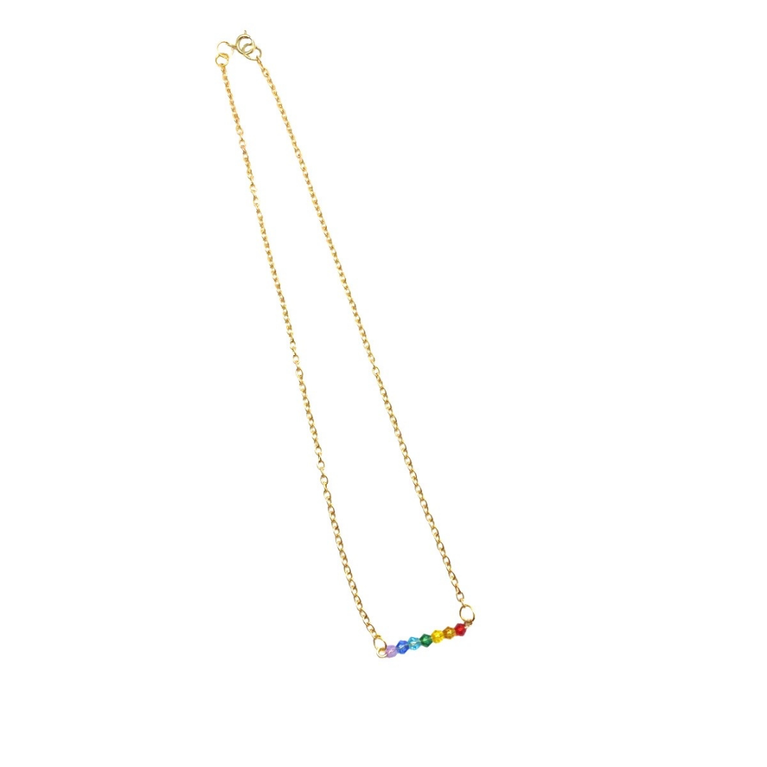 Crystal Rainbow Necklace 34 Jewelry Anthologie Co.