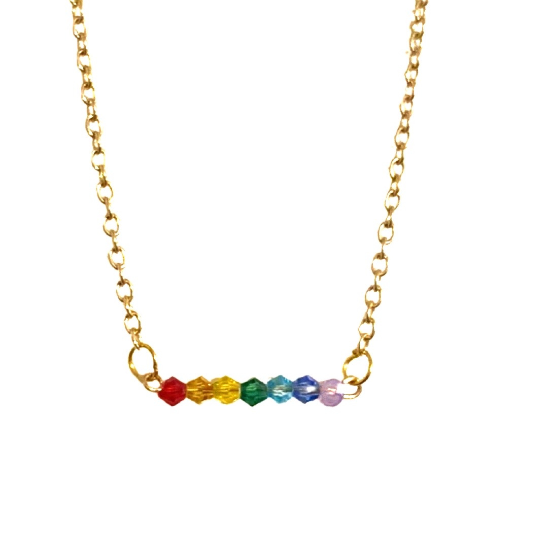 Crystal Rainbow Necklace 34 Jewelry Anthologie Co.