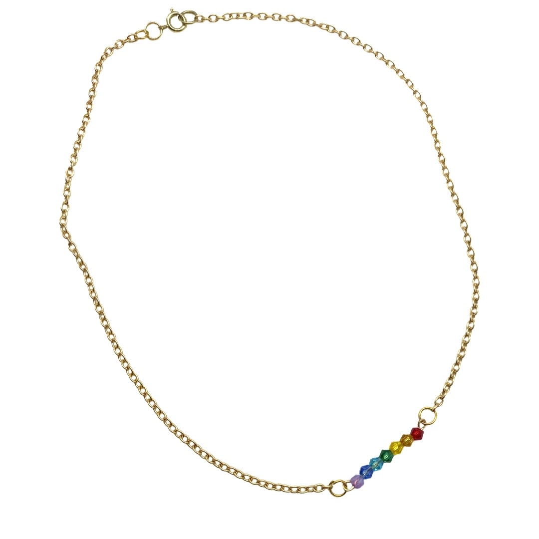 Crystal Rainbow Necklace 34 Jewelry Anthologie Co.