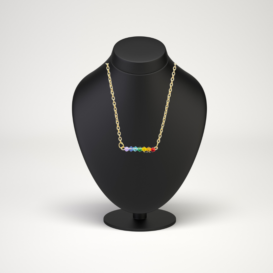Crystal Rainbow Necklace 34 Jewelry Anthologie Co.