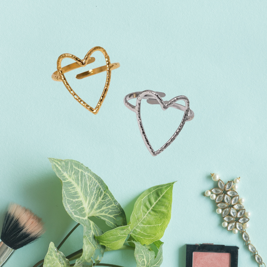 Heart Ring - Hammered Heart Ring