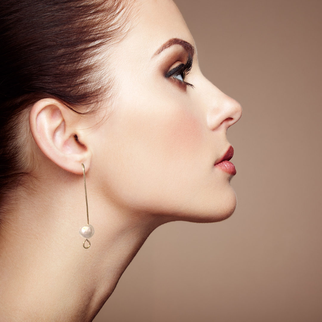 Pearl Wire Dangle Earrings