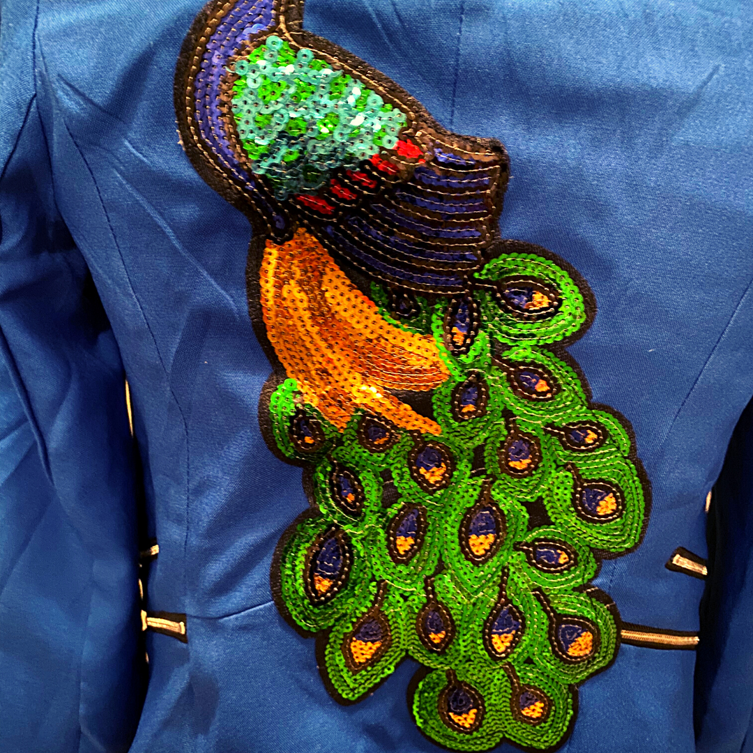 Sequined Peacock Blazer
