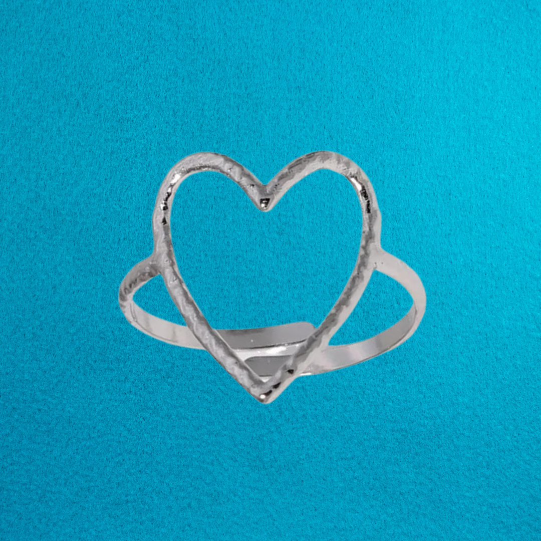 Heart Ring - Hammered Heart Ring