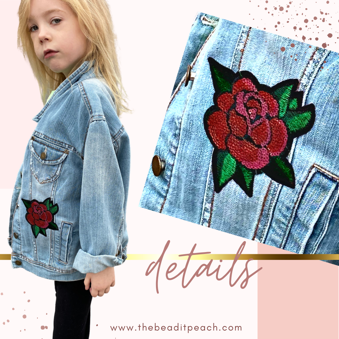 Love Patch Denim Jacket for Girls
