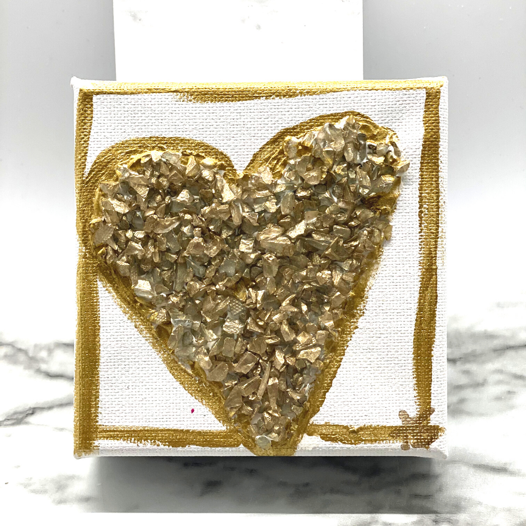 Love Notes - Mini Heart Block Painting