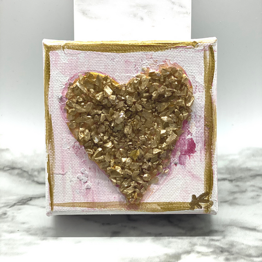 Love Notes - Mini Heart Block Painting