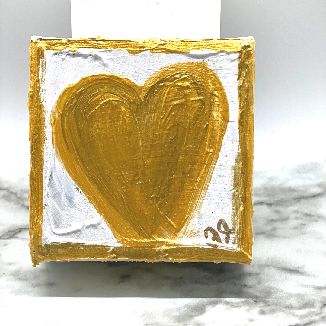 Love Notes - Mini Heart Block Painting