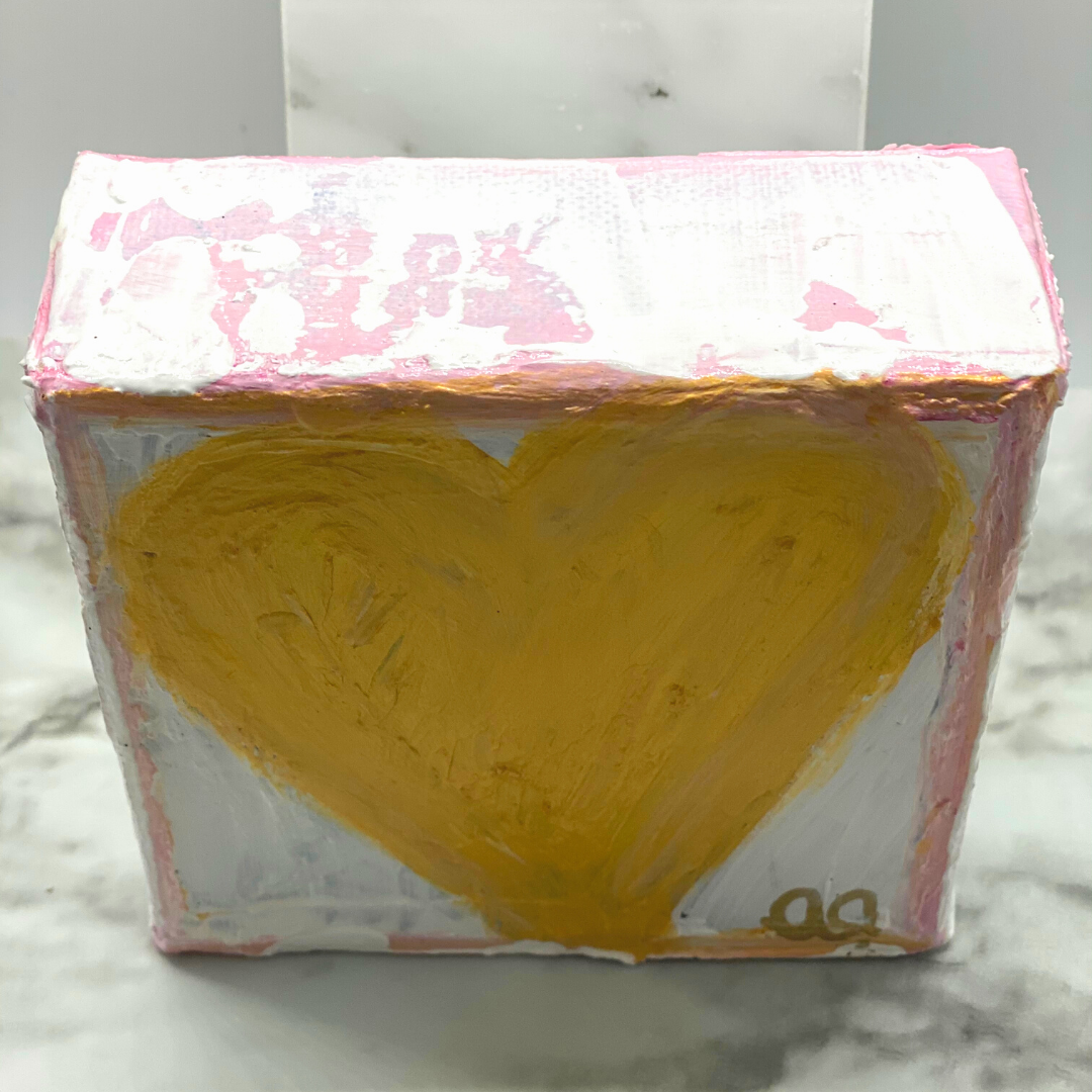 Love Notes - Mini Heart Block Painting