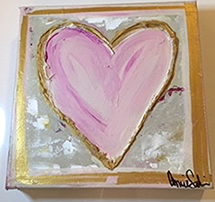 Love Notes - Mini Heart Block Painting