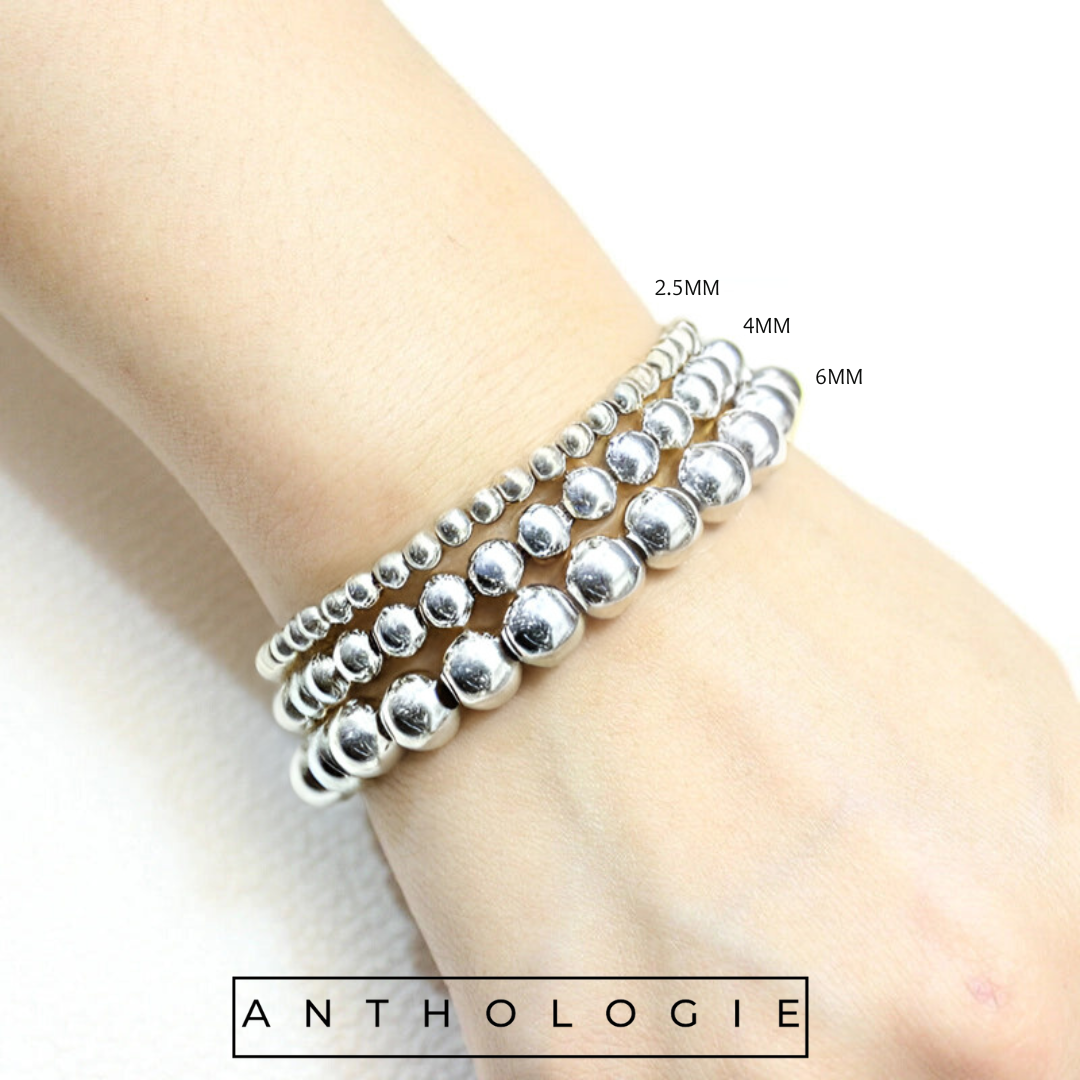 Everyday Luxe Beaded Bracelet - Silver