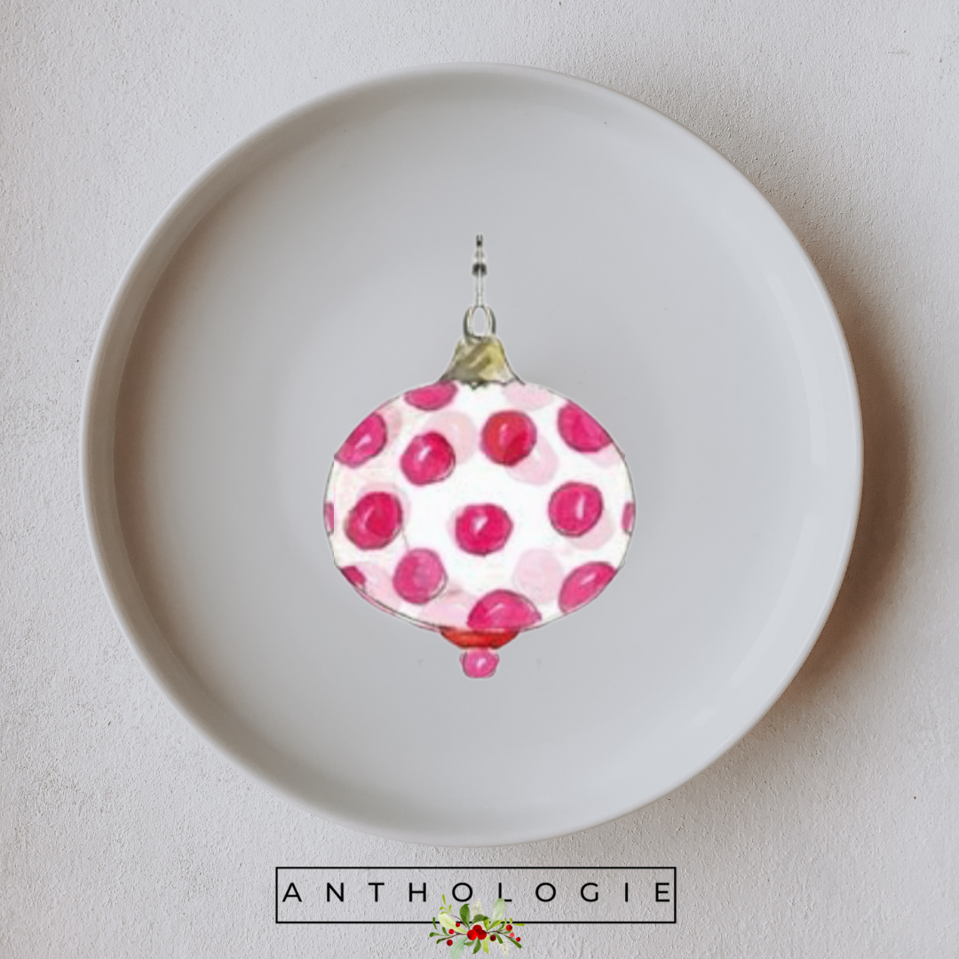 Hand-Painted Christmas Plate – 10.5” Decorative Holiday China