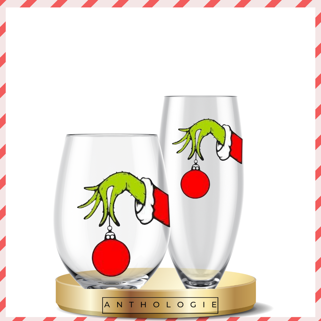 Holiday Spirits Hand Painted Glassware