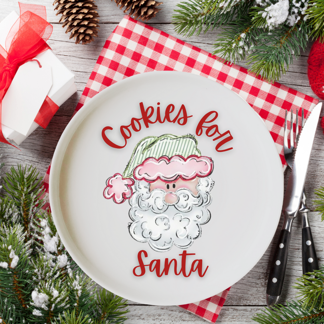 Hand-Painted Christmas Plate – 10.5” Decorative Holiday China
