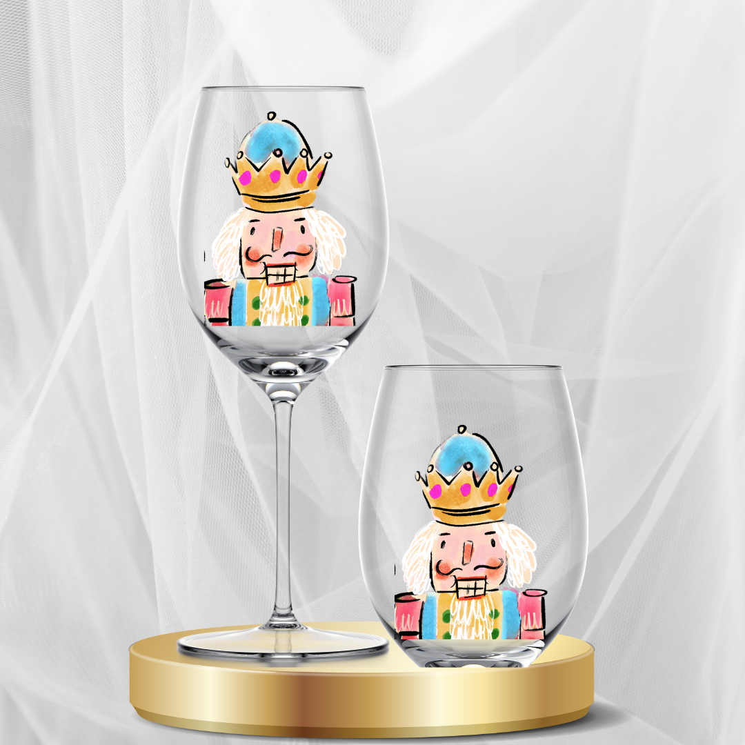 Holiday Spirits Hand Painted Glasses