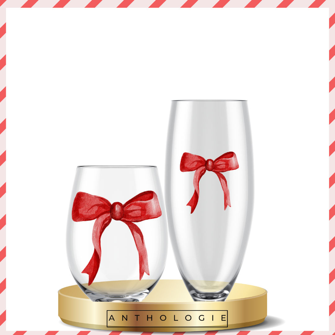 Holiday Spirits Hand Painted Glassware