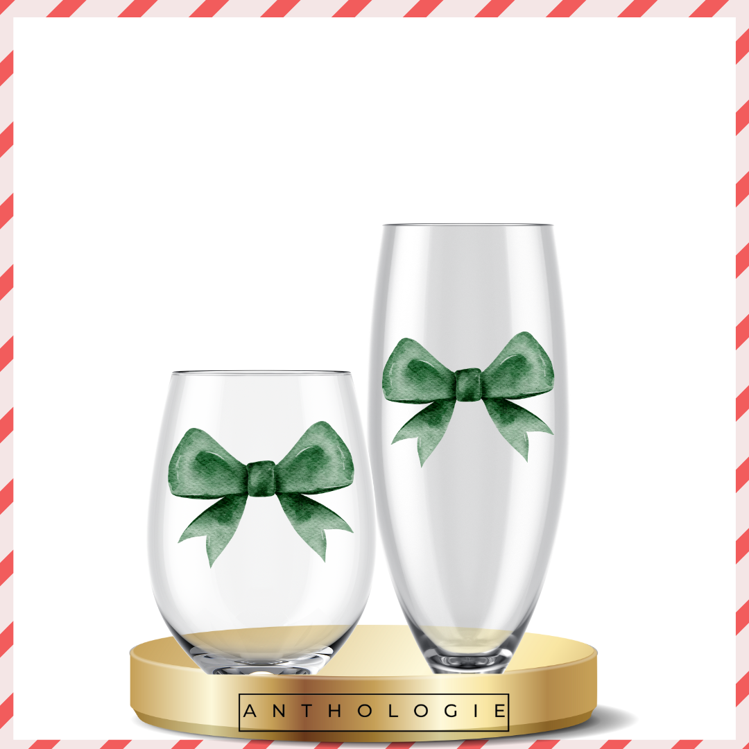 Holiday Spirits Hand Painted Glassware